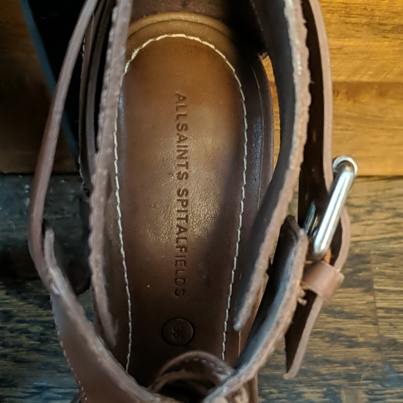 RARE All Saints Spitalfields lace up sandal - Picture 3 of 7